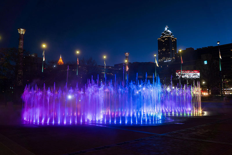 Fountain of Rings at dawn